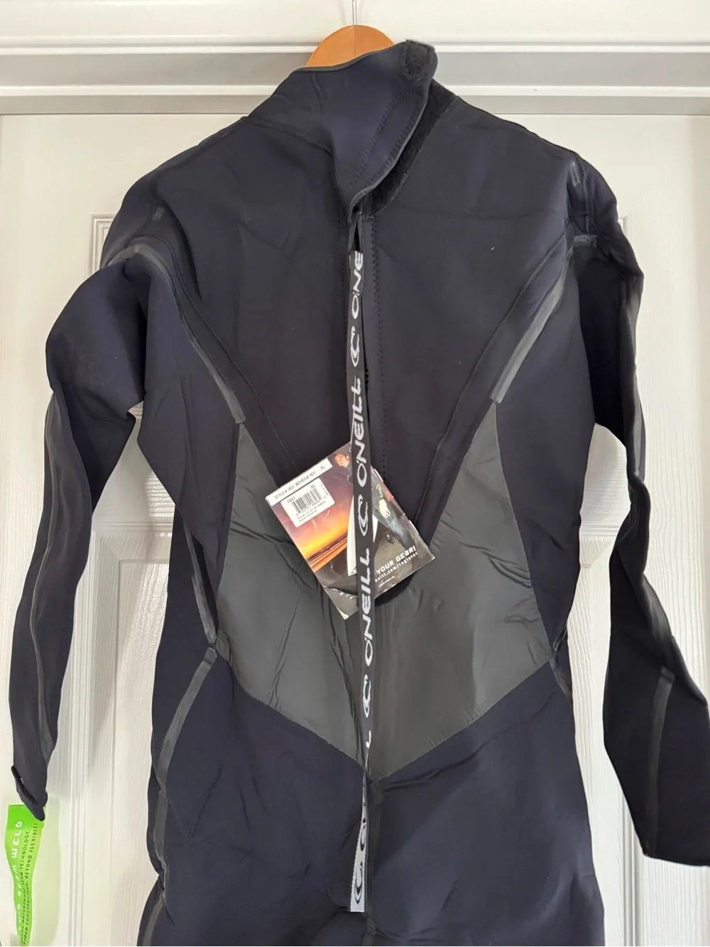 NWT O'NEILL Men’s 3/2 PSYCHO II Full Wetsuit FSW Neoprene ZZ Back Zip Black - XL